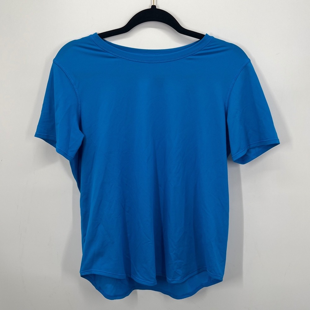 Lululemon Poolside Blue High-Neck Running & Training T-Shirt Reflective